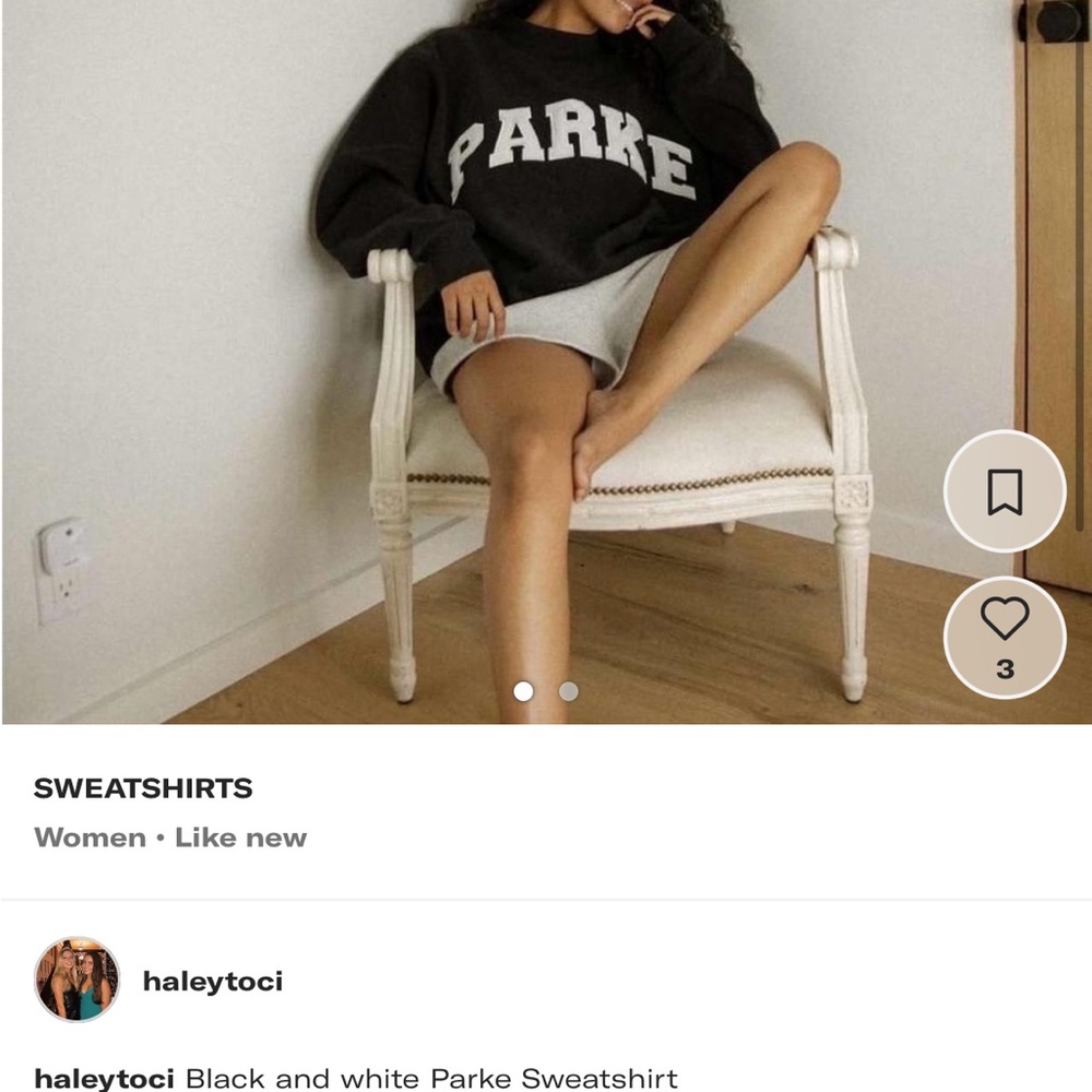 Parke Black and White Sweatshirt